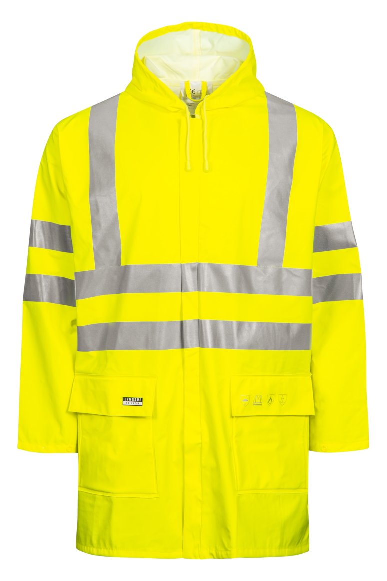 Lyngsoe Hi-Vis Regenjacke in PU-Qualität